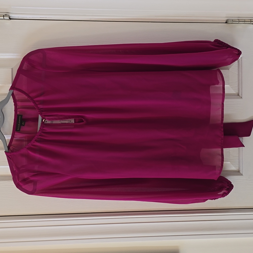 BOLD ELEMENTS BRAND WOMEN'S ROSE COLORED BLOUSE WITH ATTACHED CAMI SIZE SMALL